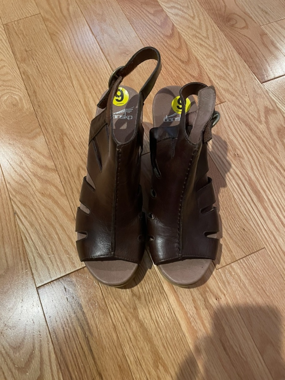 Dansko Sandals, Size 40 or US size 9, Brown